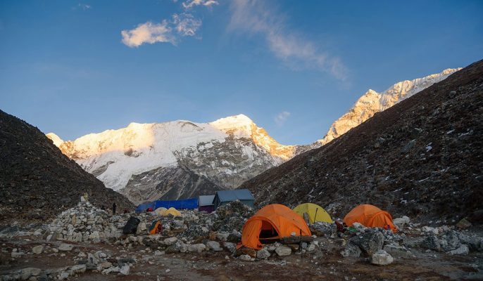 Island peak base camp view