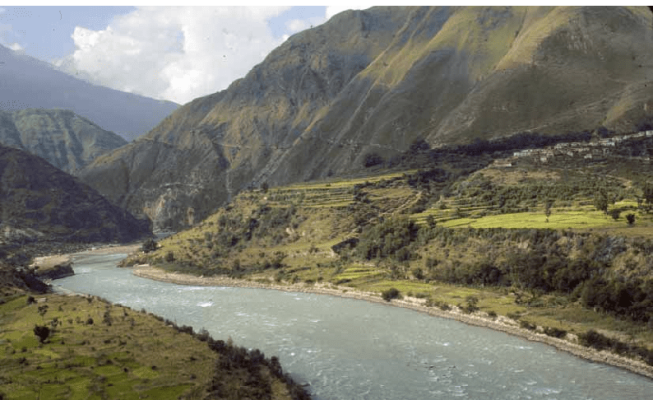 Karnali river flowing in Jhugala
