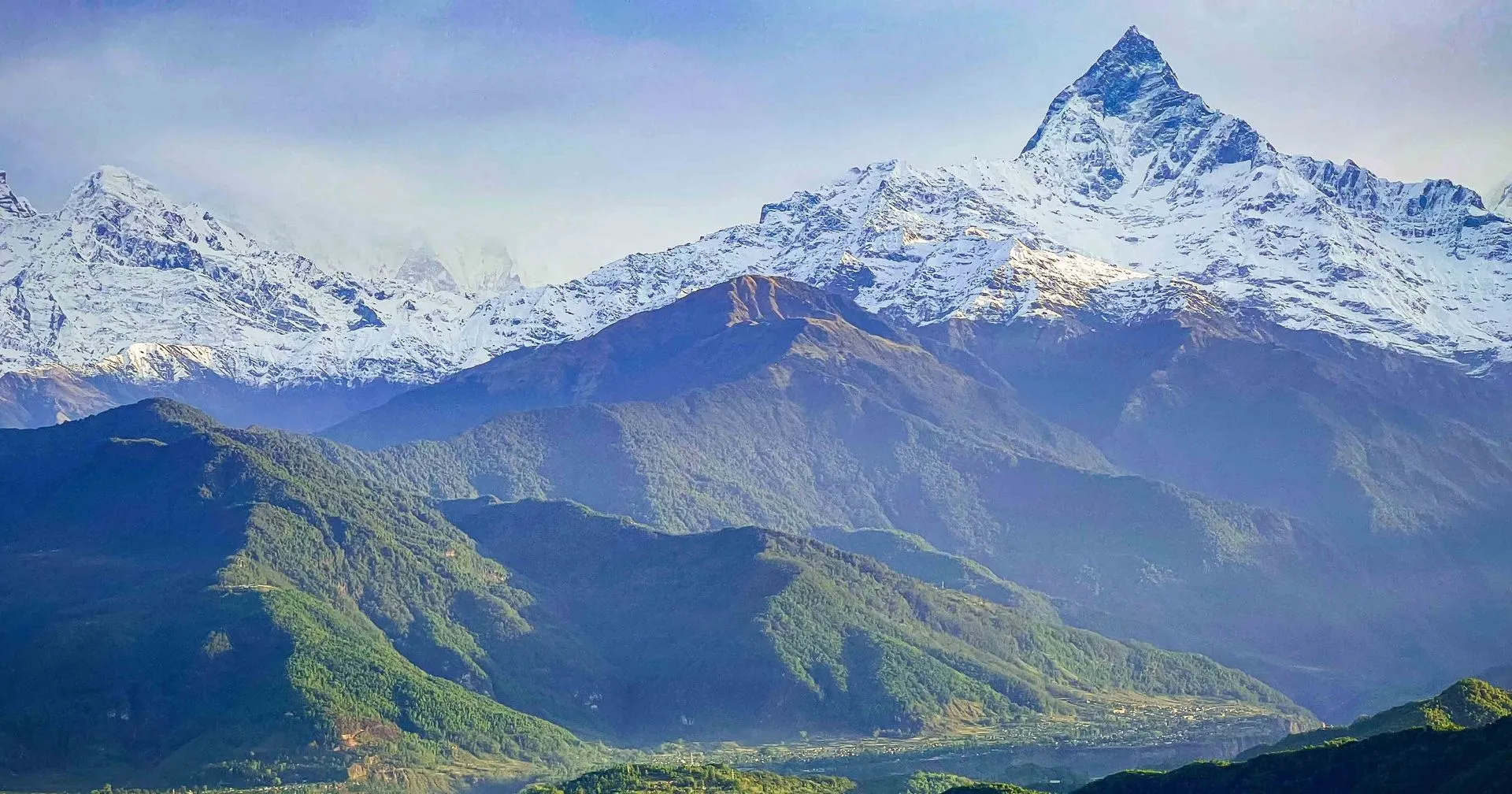 Sarangkot view of the Himalayas
