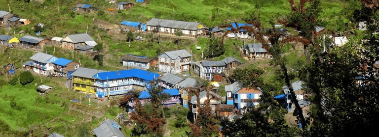 Tatopani Village on the way to Tamang heritage trek