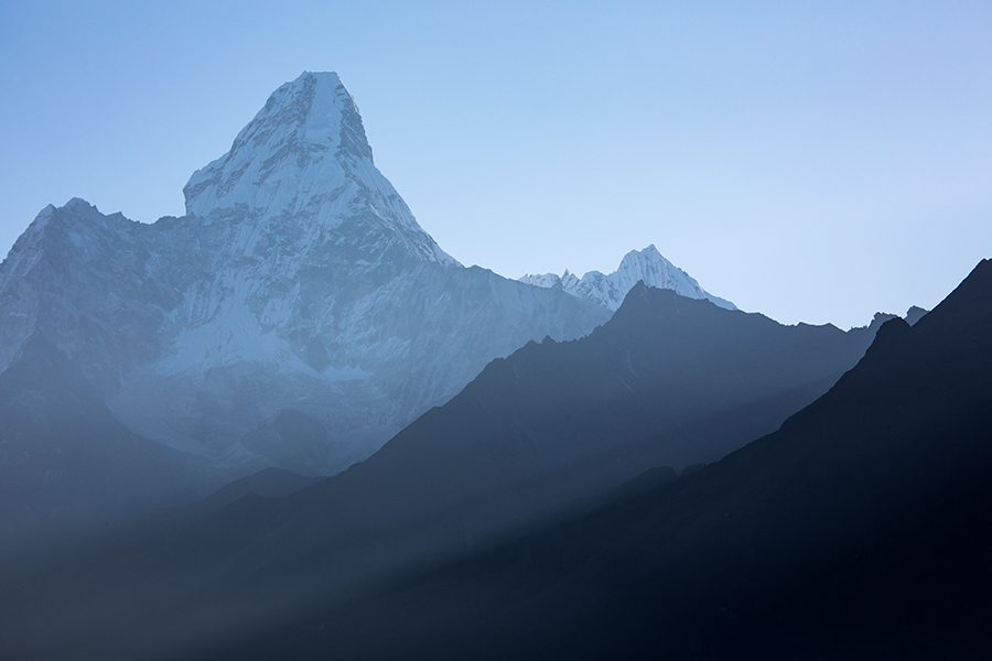 Ama dablam seen on the way to phortse