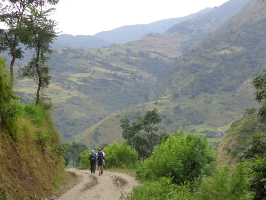Trek to dharapani for the end of Manaslu trek