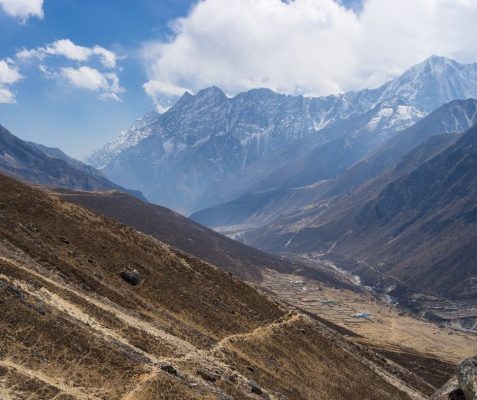 Lumde village in everest region