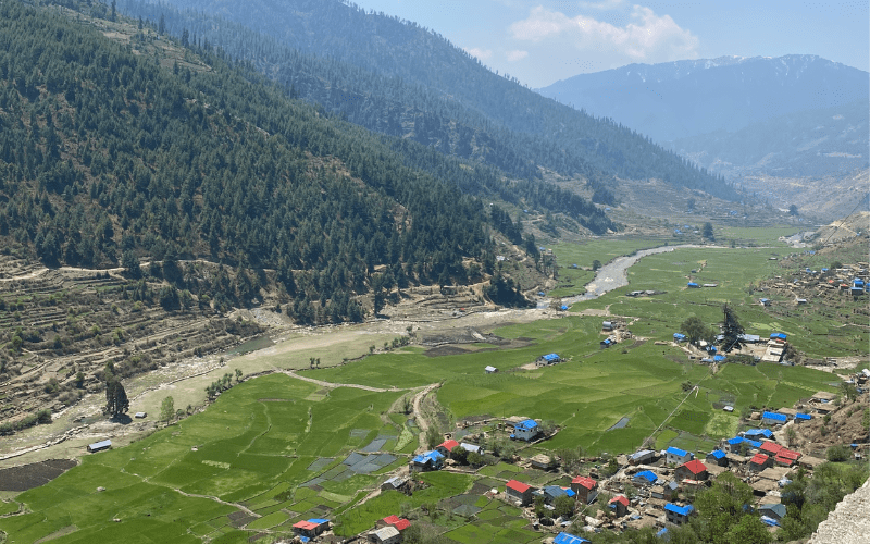 Beautiful green sinja valley