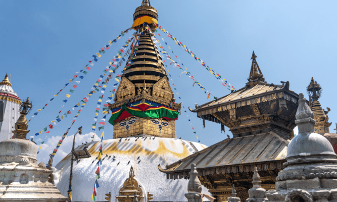 Swyambhunath stupa in Kathmandu