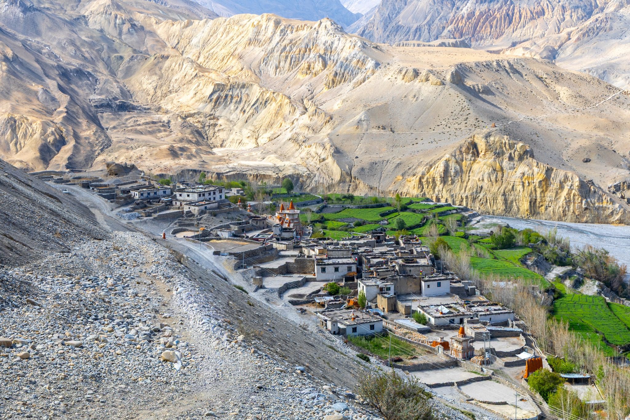 tangge village on the way back to jomsom
