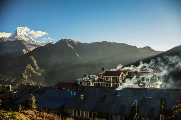 Ghorepani in the morning best trek ranked moderate