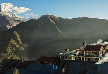 Ghorepani in the morning best trek ranked moderate