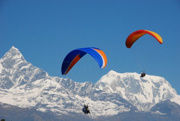 Tandem paragliding in pokhara from sarangkot