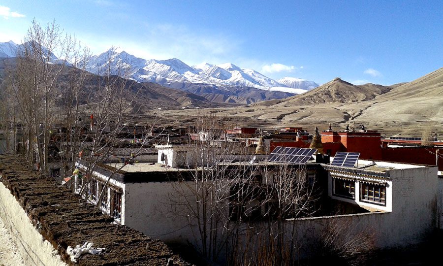 Lo Manthang walled city Upper Mustang Nepal - ancient capital of the Kingdom of Mustang