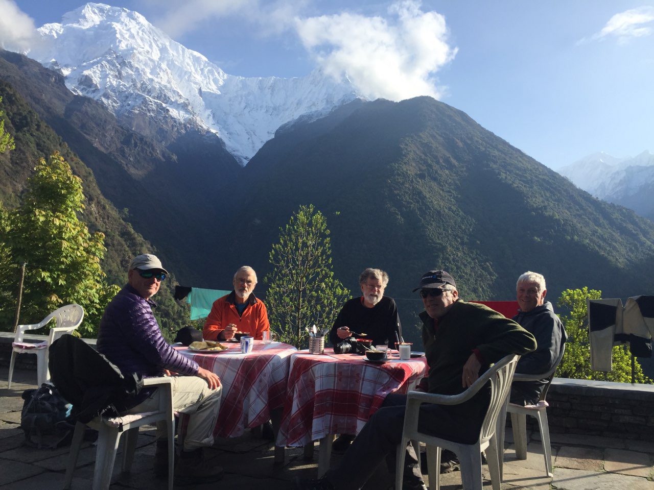 Breakfast at Chomrong teahouse on the Annapurna trek