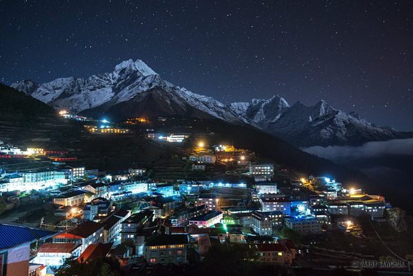Namche bazar beautiful view during night