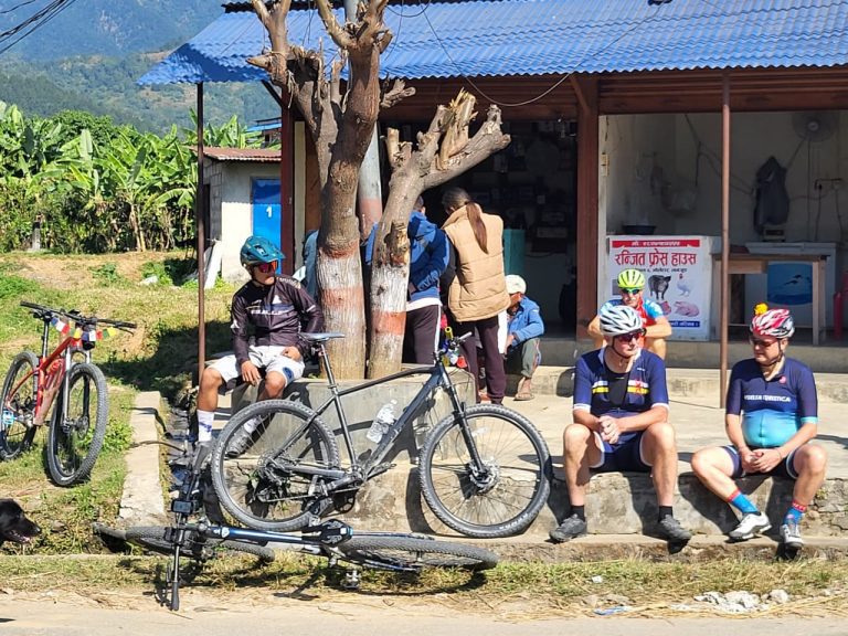 Test riding in Kathmandu