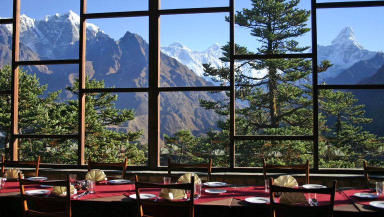 luxuary dining in Namche. everest view hotel