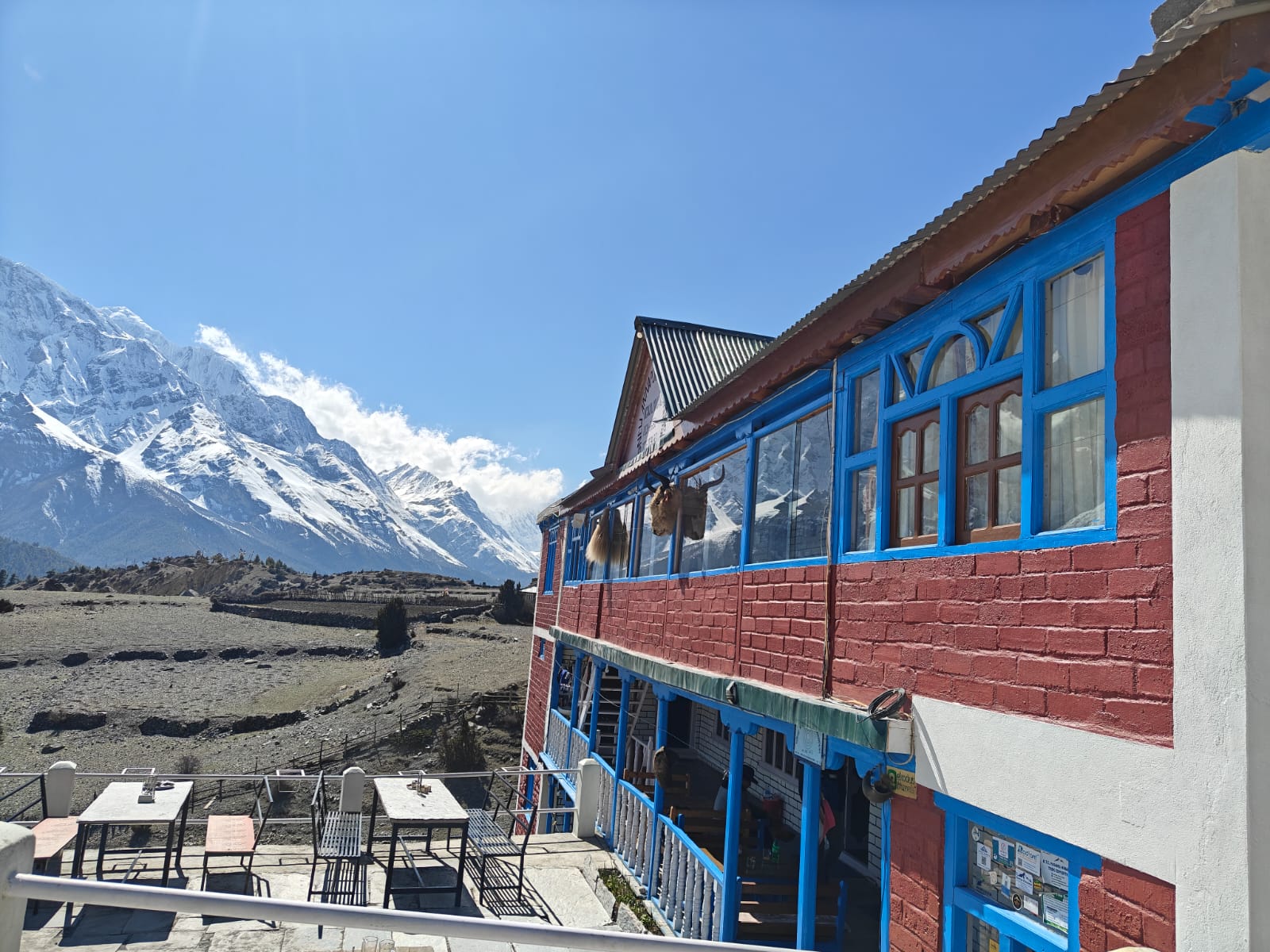 New Annapurna Guest House exterior Ngawal village Annapurna Circuit 3657m Nepal 2026