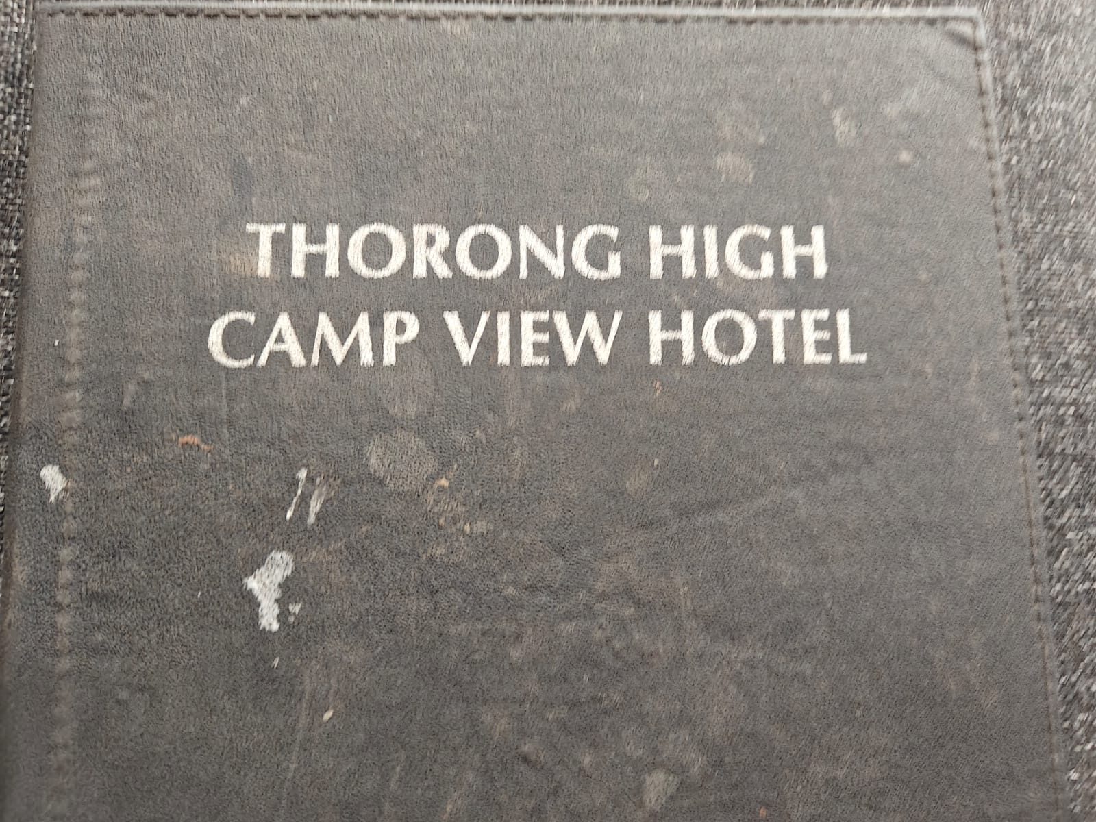 Thorong High Camp View Hotel menu page 1 food prices 2026 Annapurna Circuit Nepal 4925m