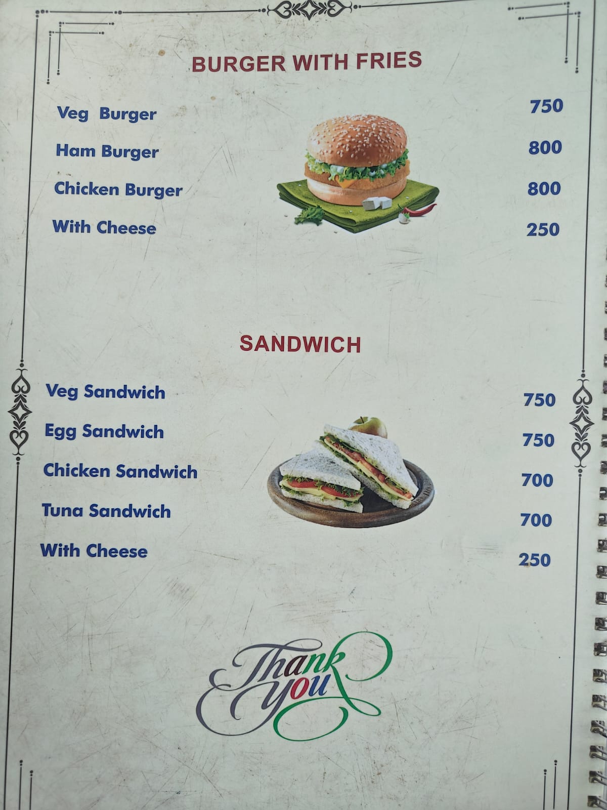 Hotel Mountain View Tilicho Base Camp menu page 7 food prices 2026