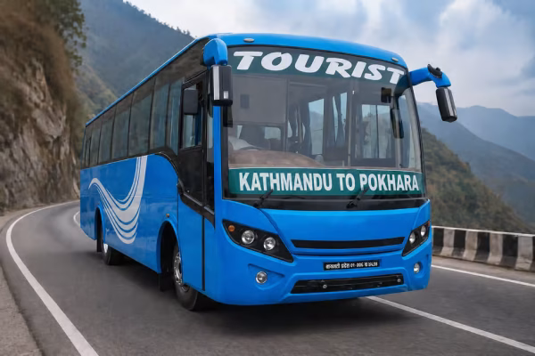 Drive to Pokhara by Tourist Bus