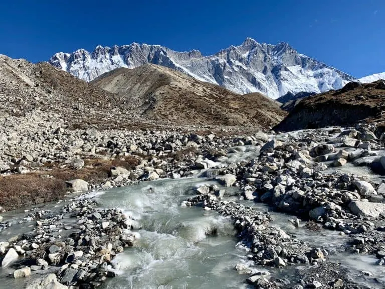 Trail from Dingboche towards Chhukung in the Imja valley