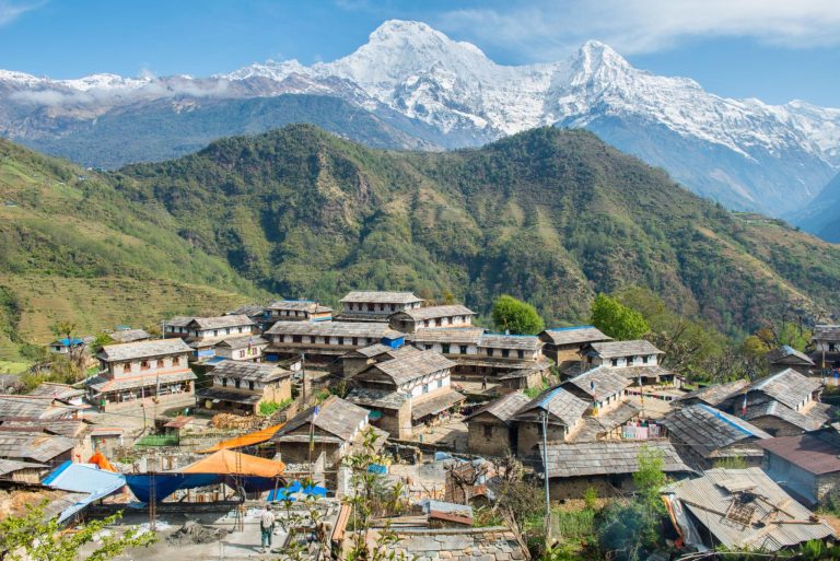 Ghandruk village with Annapurna South in the background