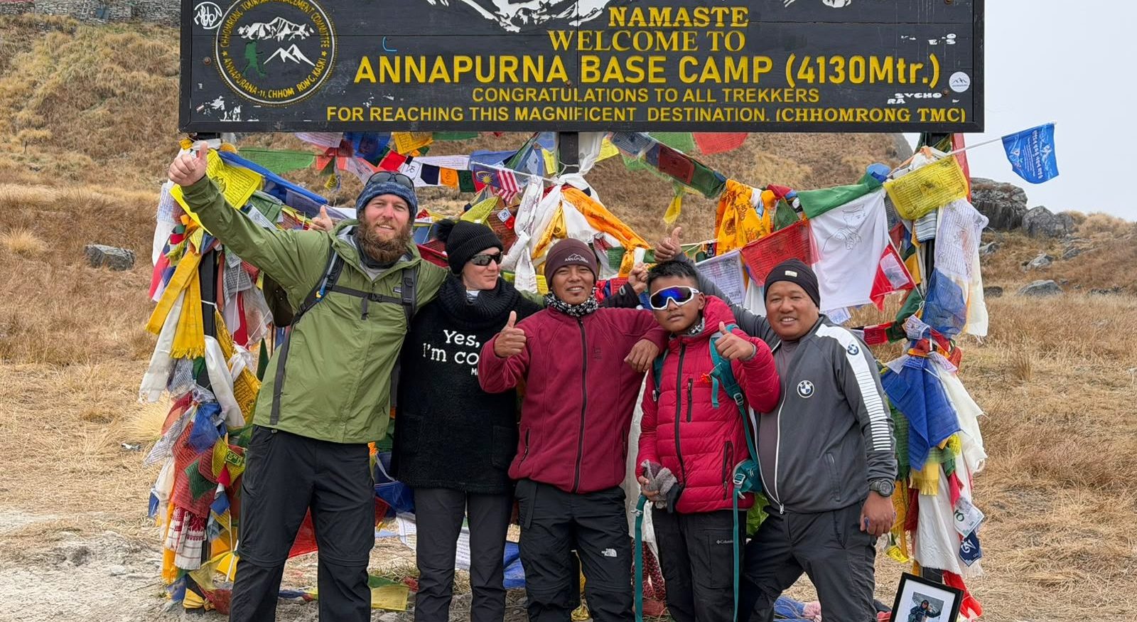 Mountain Kick group at Annapurna Base Camp