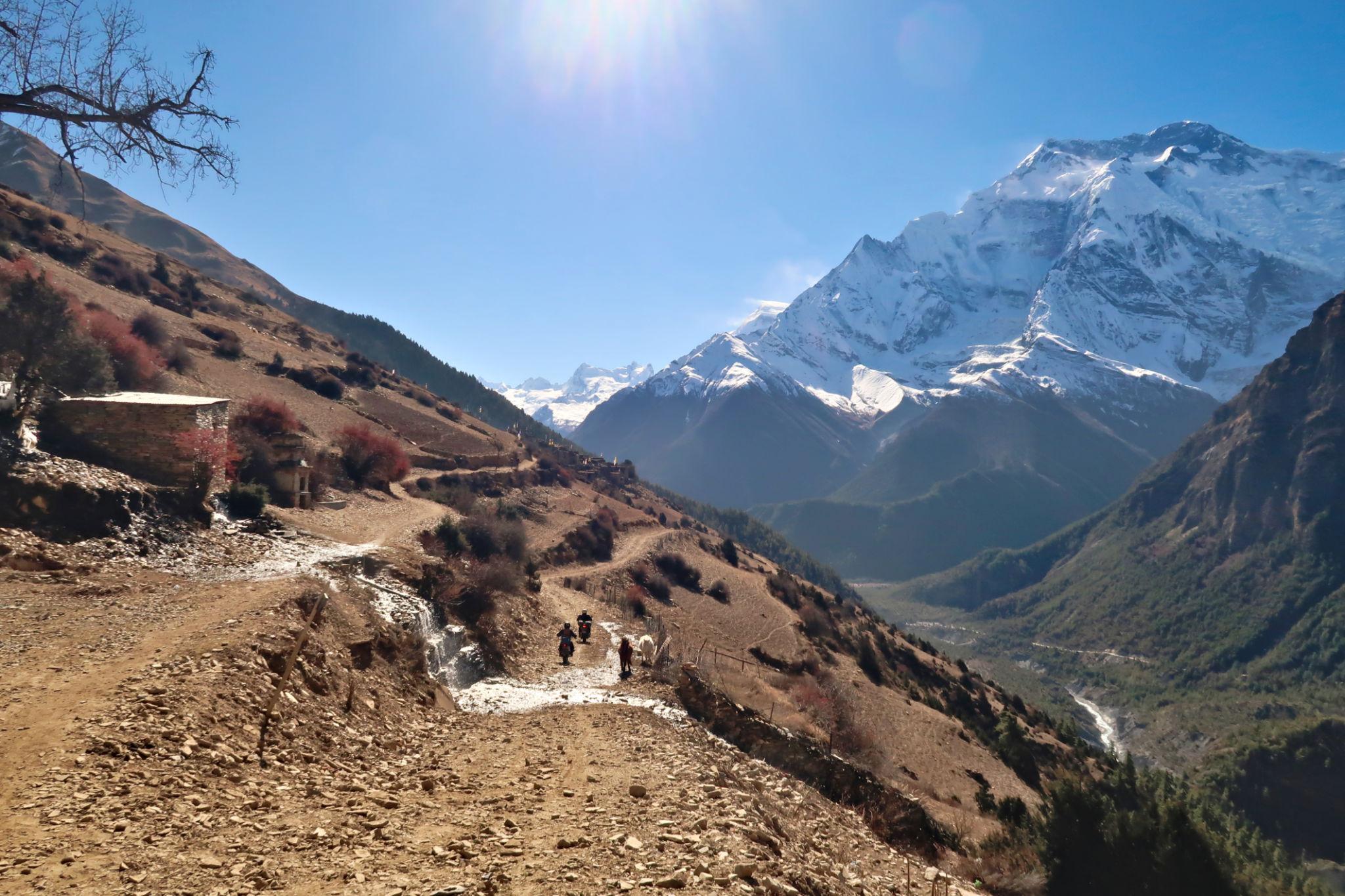 Ngawal village on the high route of the Annapurna Circuit