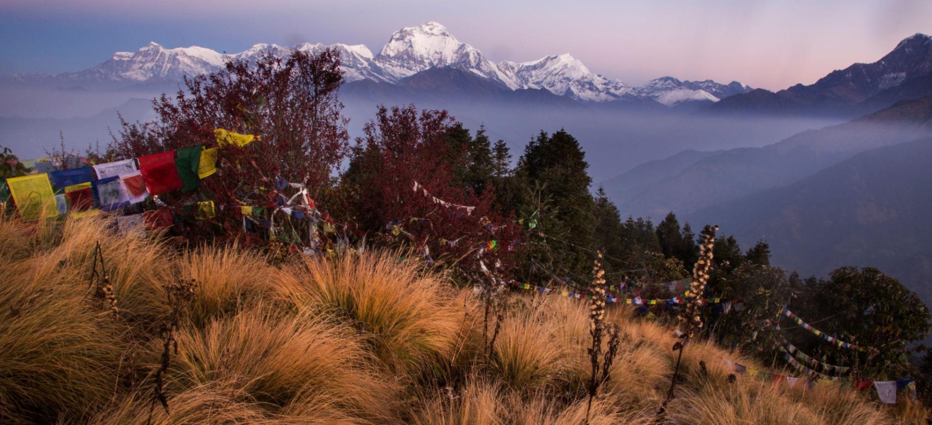 Poonhill sunrise over the Himalayas