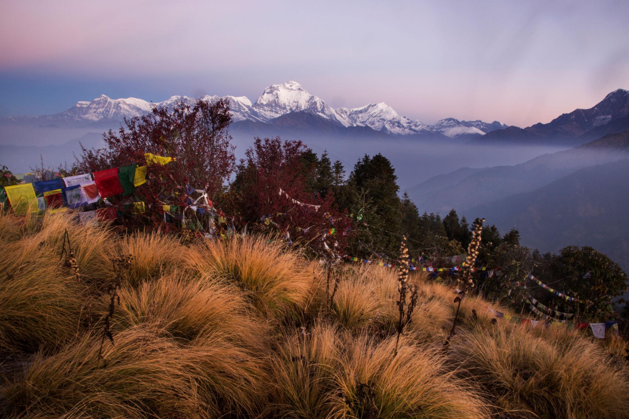 Poonhill sunrise over the Himalayas