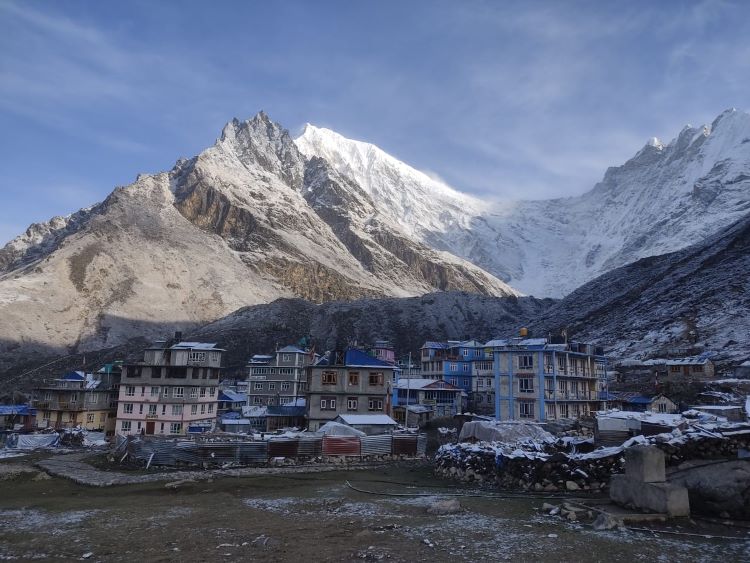 Stone houses in Samagaon village on the Manaslu Circuit