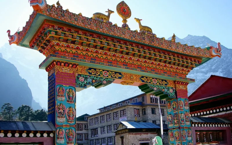 Entrance gate of Tengboche Monastery