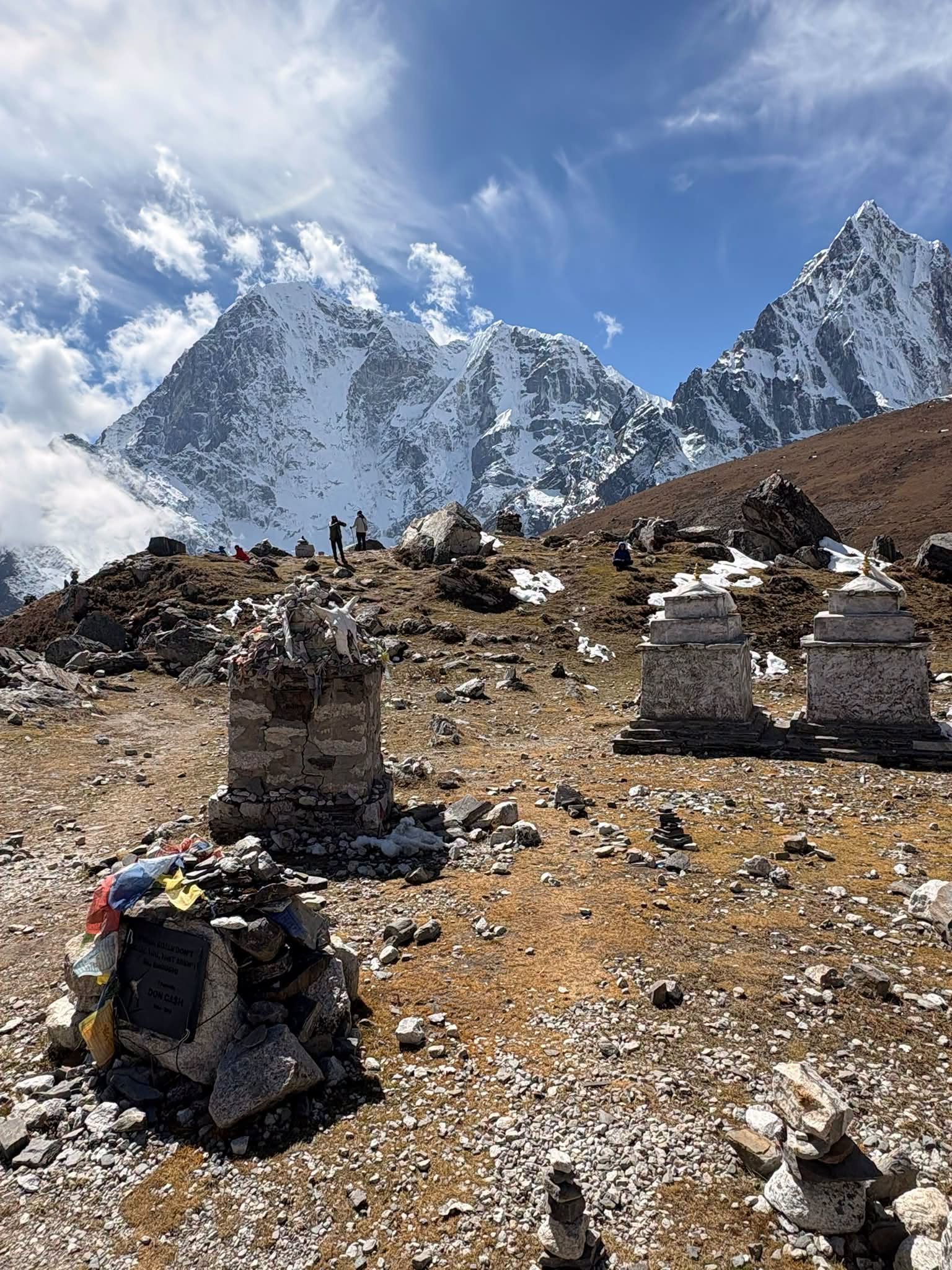 Memorials at Thukla Pass on the way from Dingboche to Lobuche