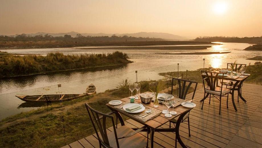 Sunset over the Rapti River at Sauraha, Chitwan