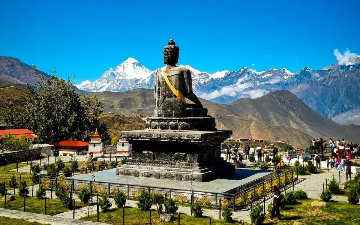 Buddha statue at Muktinath in Mustang