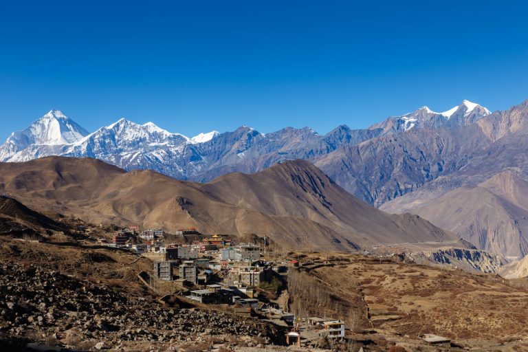 Ranipauwa village below Muktinath Temple in Mustang