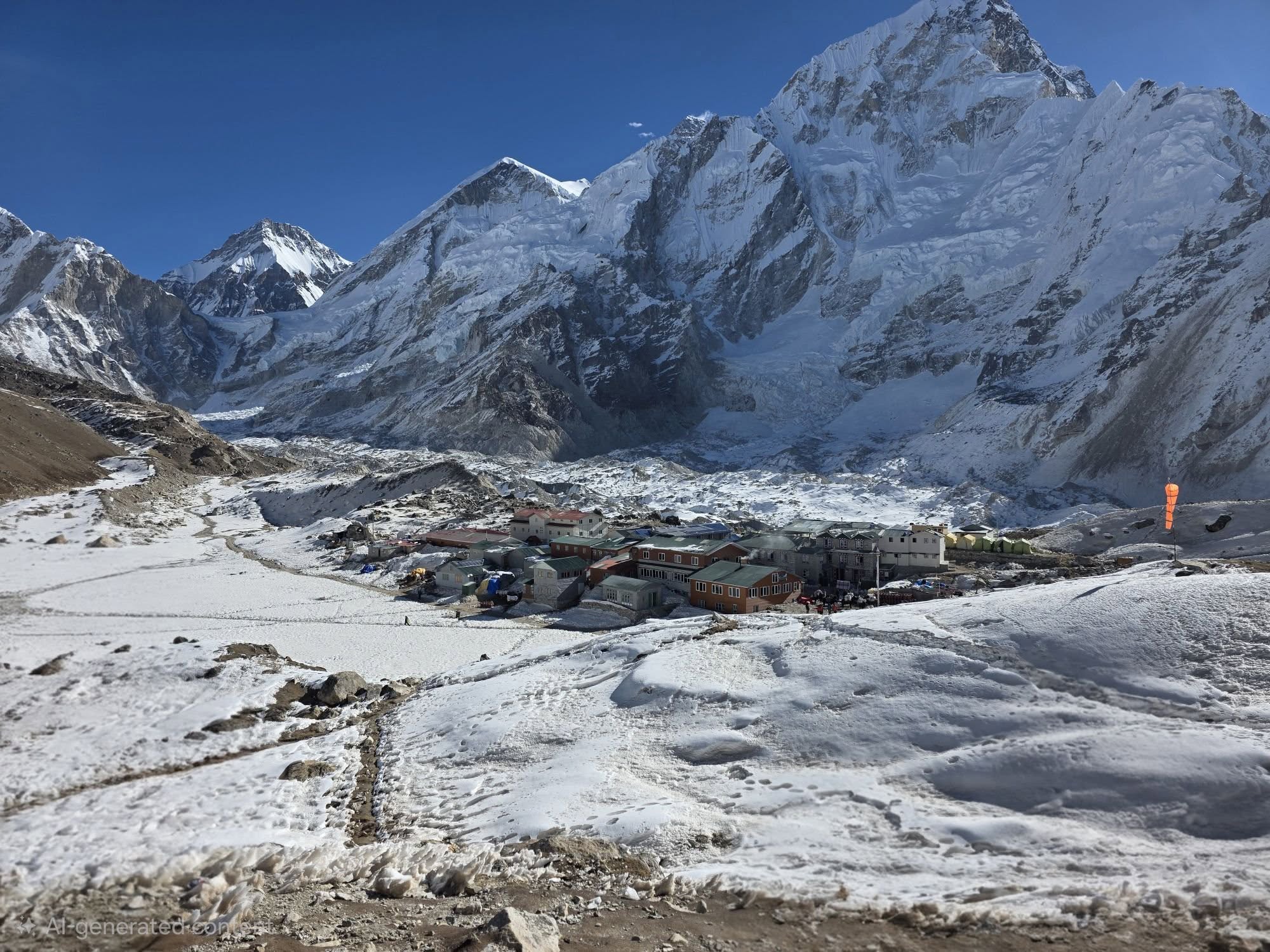 WInter view in GorakShep